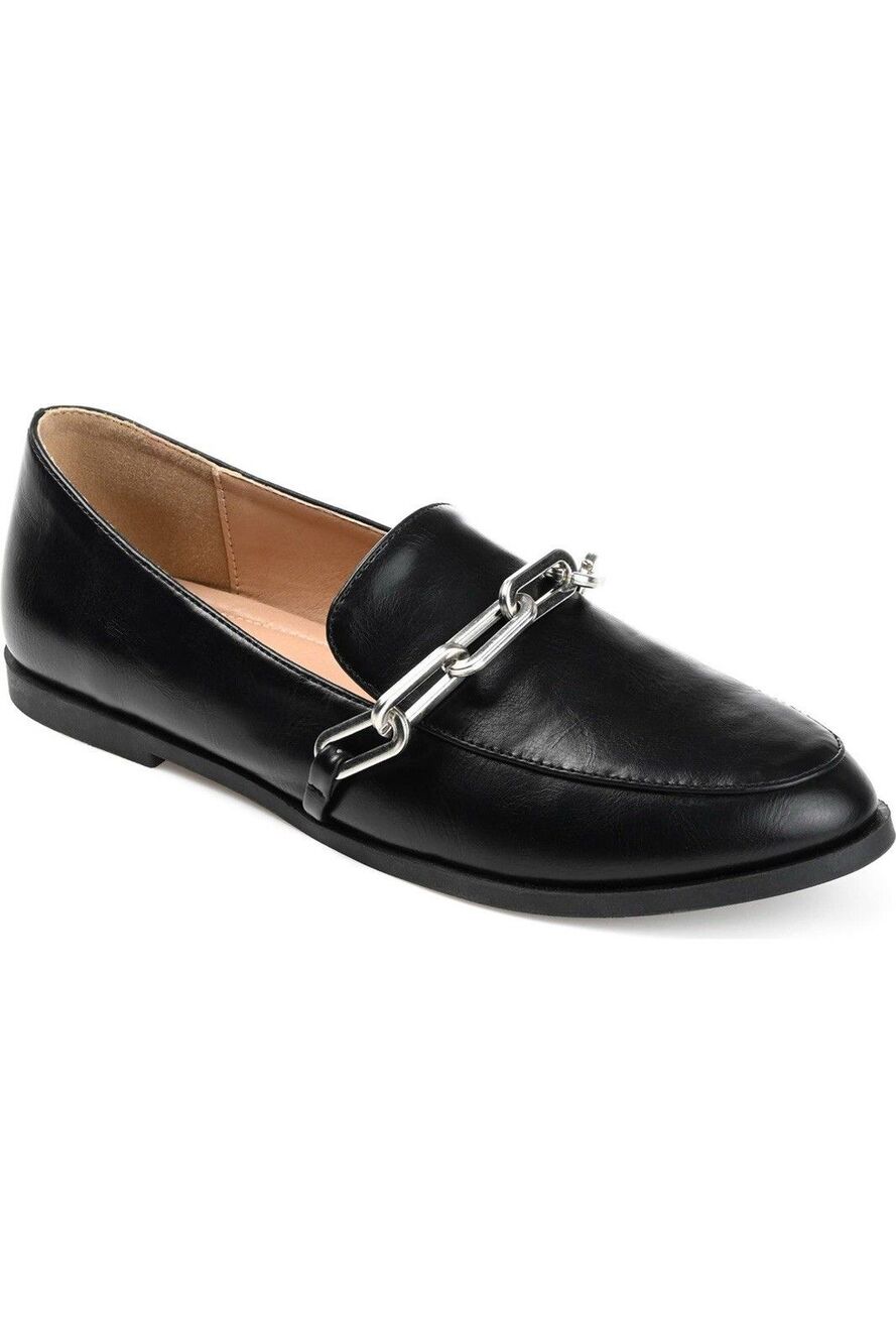 NWOB Journee Collection Madison Flat Slip-On Loafers Black - Size 7